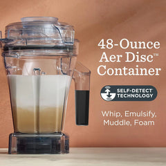 Vitamix 48-Ounce Aer Disc Blender Container with SELF-DETECT, BPA-Free, Dishwasher-Safe Container, and Tamper, Compatible with All Full-Size Vitamix Blenders