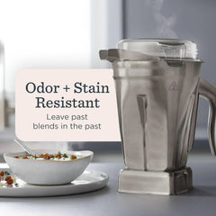 Vitamix 48-Ounce Stainless-Steel Blender Container with SELF-DETECT, Dishwasher-Safe, BPA-Free Clear Lid, Laser-Cut Stainless-Steel Blades, Compatible with All Full-Size Vitamix Blenders