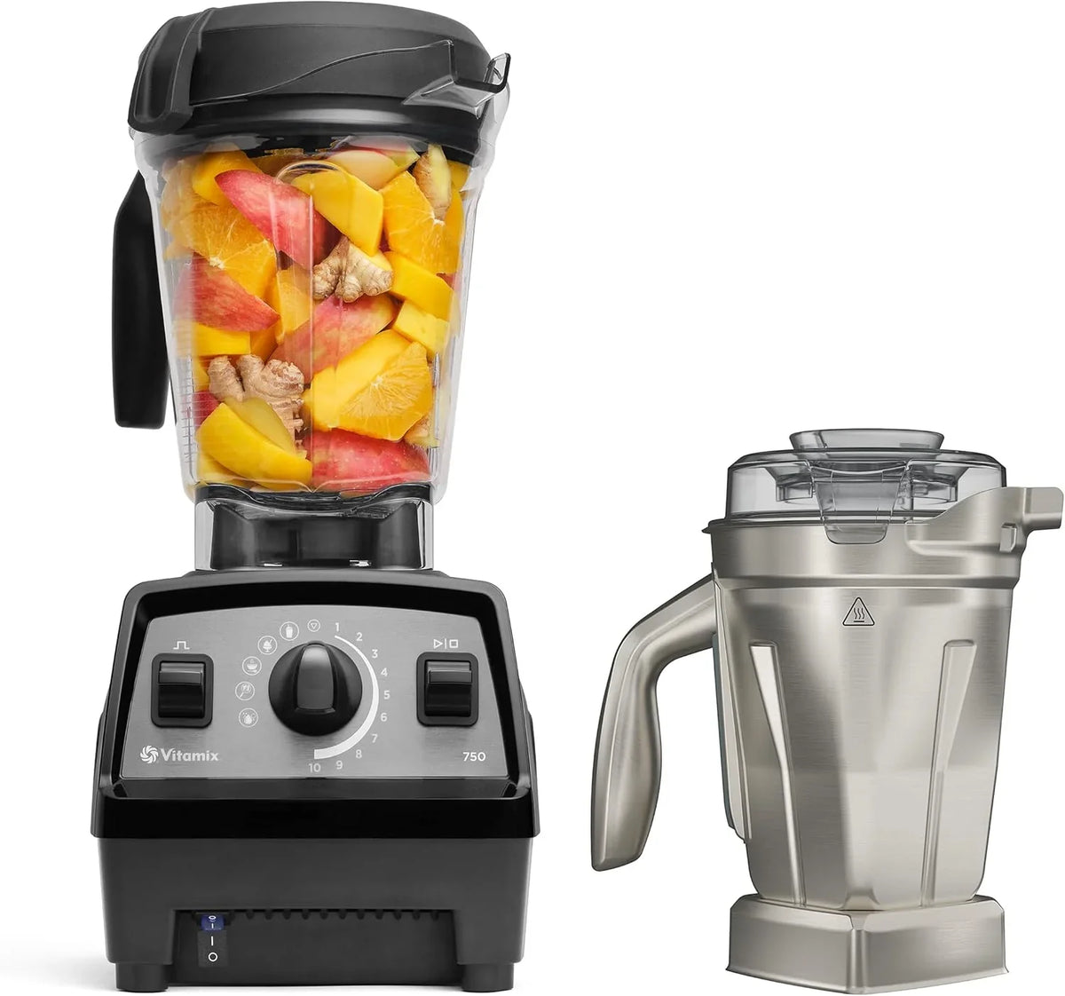 Vitamix Propel Series 750 Blender + Stainless Steel Container, Four Blending Programs, Self-Cleaning Program, Professional-Grade Blender for Smoothies, Soups and More, Stainless-Steel Blades, Black