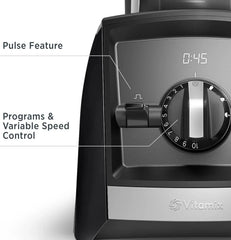 Vitamix A2500 Ascent Series Smart Blender, Professional-Grade, 64 oz. Low-Profile Container, Slate (Renewed Premium)