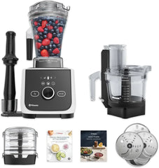 Vitamix Ascent X4 Gourmet SmartPrep Kitchen System, Professional-Grade Blender, Stainless-Steel Blades, 12-Cup Food Processor Attachment with 4 Discs, 48 Oz Blender Container, White