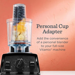 Vitamix Personal Cup Adapter, BPA-Free, Dishwasher-Safe, Two 20-Ounce Blender Cups, Two Lids, and One Blender Adapter with Stainless-Steel Blades, Not Compatible with Ascent or Venturist Series